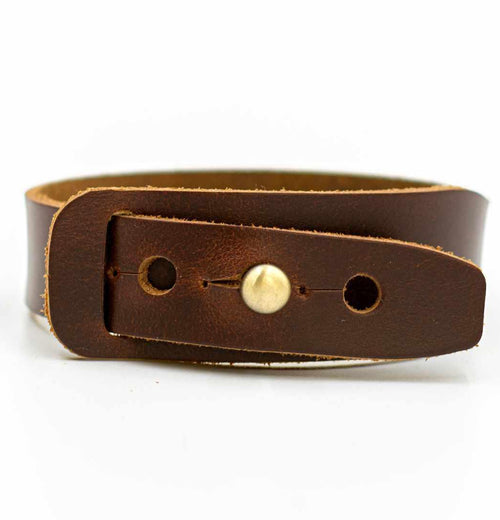 Blaire - Dark Brown Leather Bracelet (Unisex)