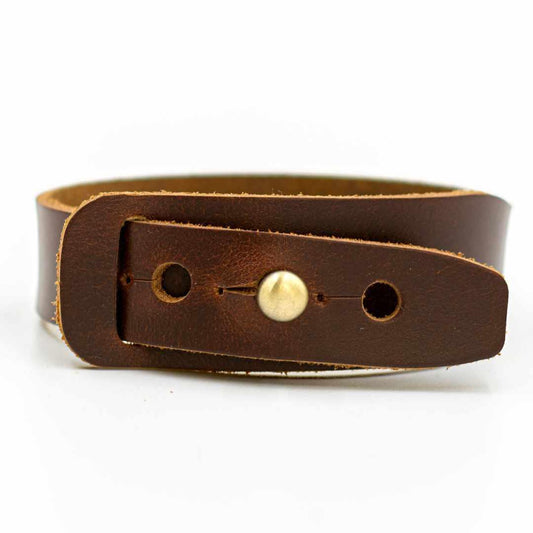 Blaire - Dark Brown Leather Bracelet (Unisex)