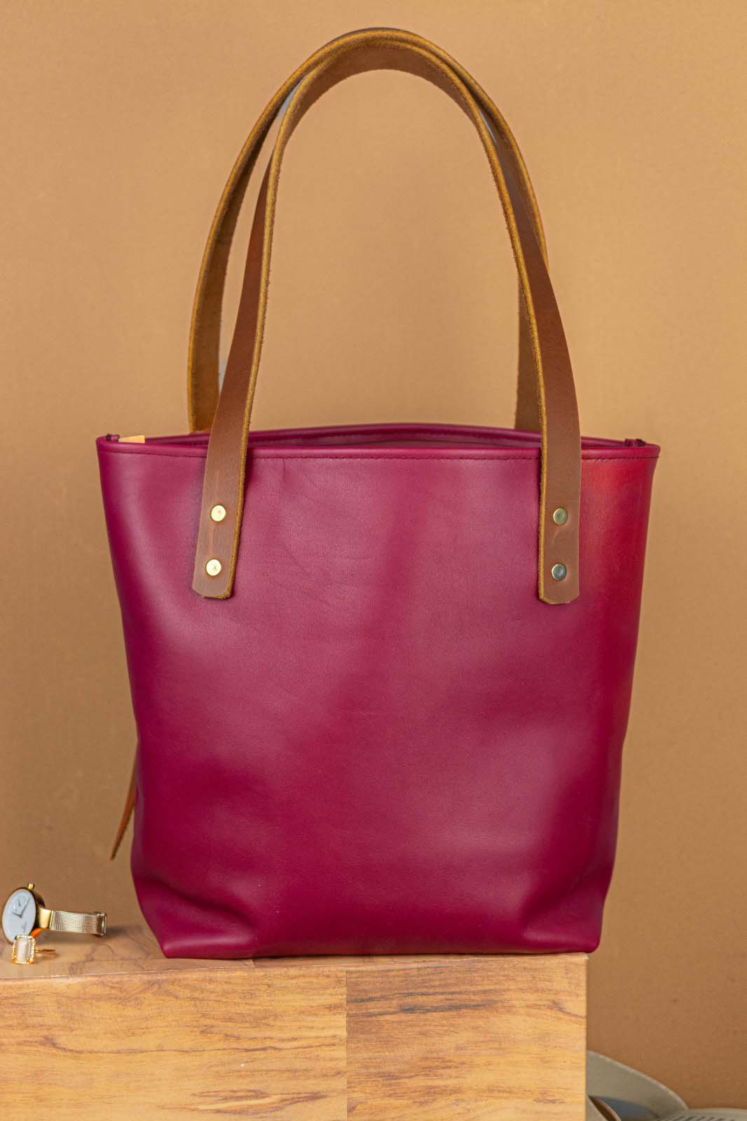 The Julie - Magenta Burgundy Tote Bag