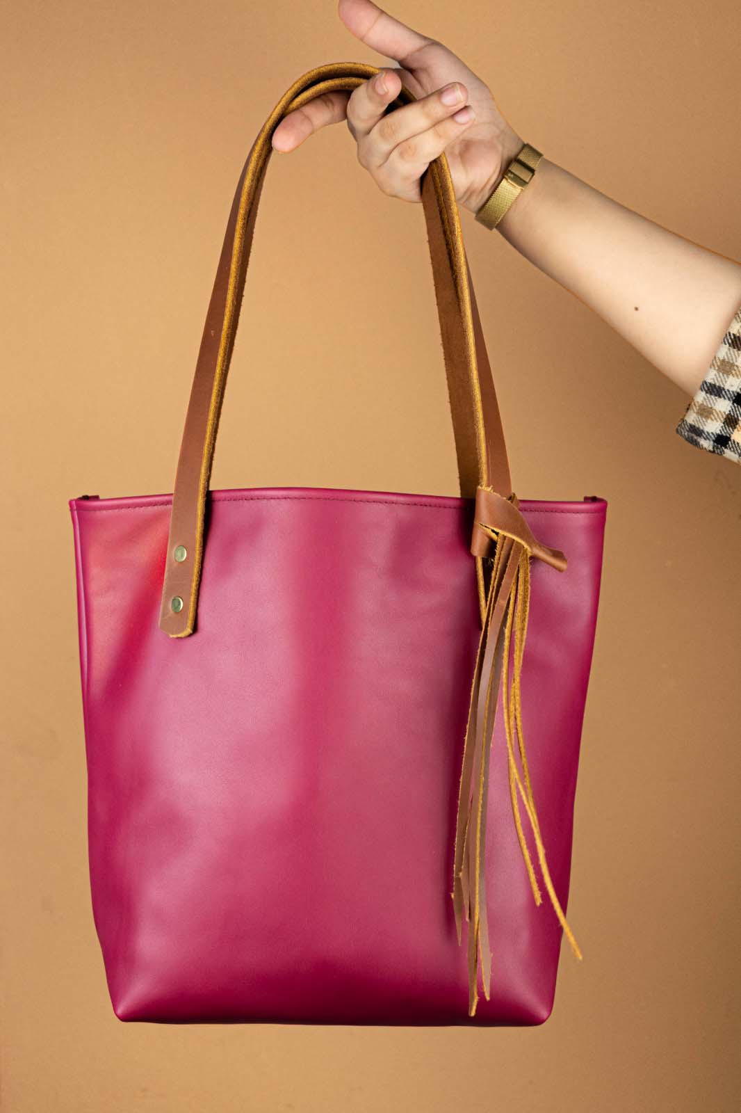 The Julie - Magenta Burgundy Tote Bag