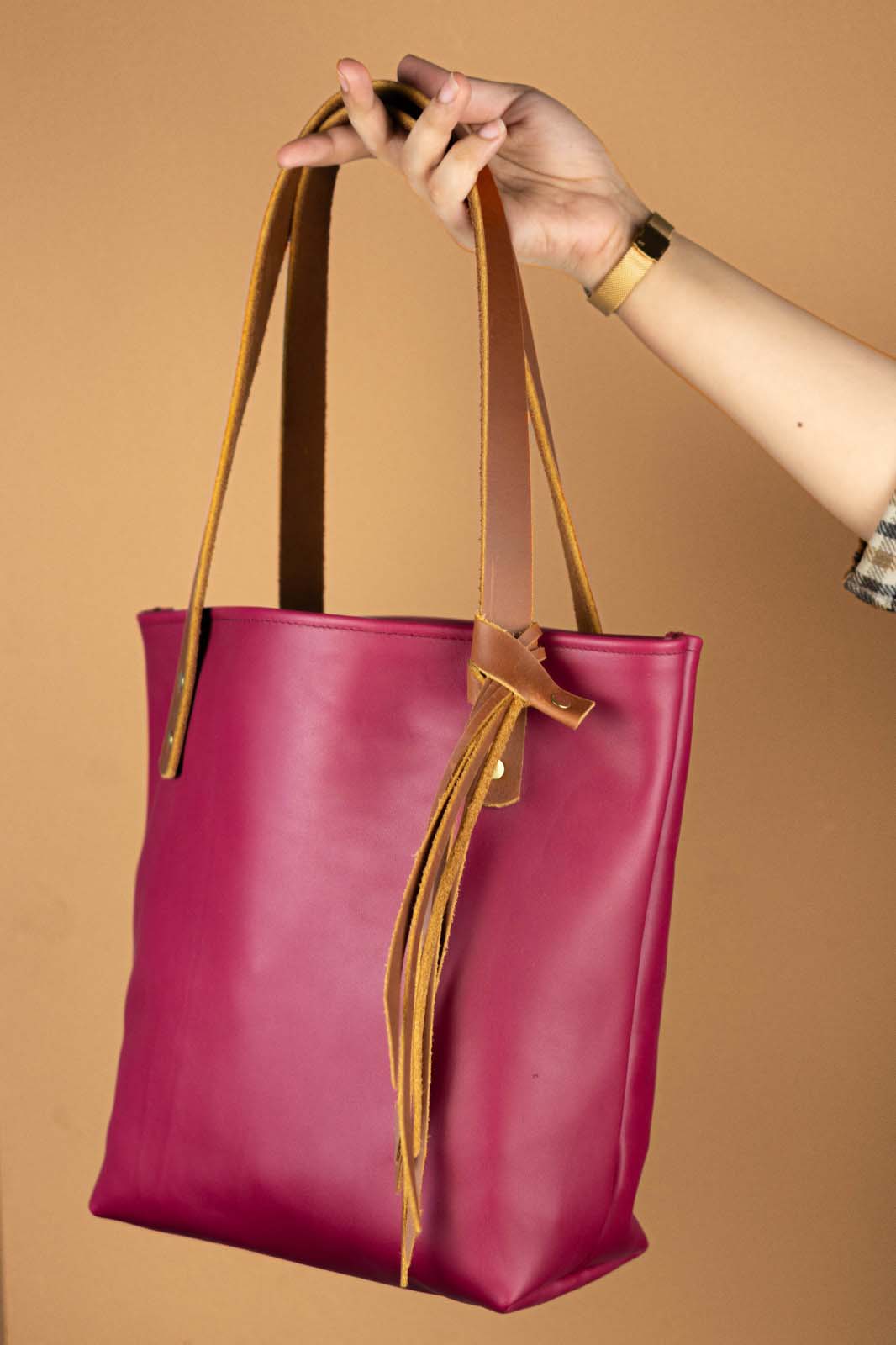 The Julie - Magenta Burgundy Tote Bag