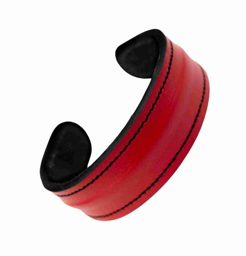 The Grit - Red - Kara Style Leather Bracelet / Leather Cuff