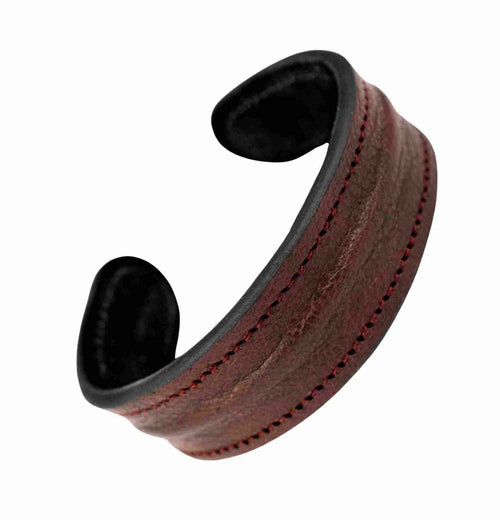 The Grit - Burgundy - Kara Style Leather Bracelet / Leather Cuff