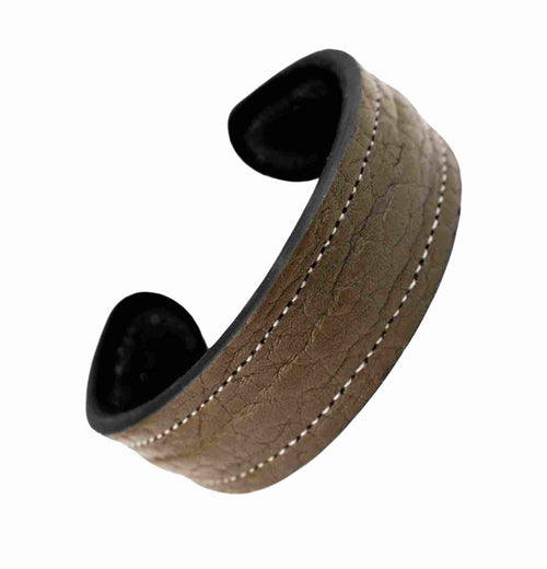 The Grit - Mud Brown - Kara Style Leather Bracelet / Leather Cuff