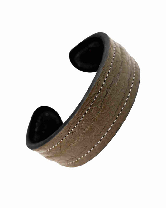 The Grit - Mud Brown - Kara Style Leather Bracelet / Leather Cuff