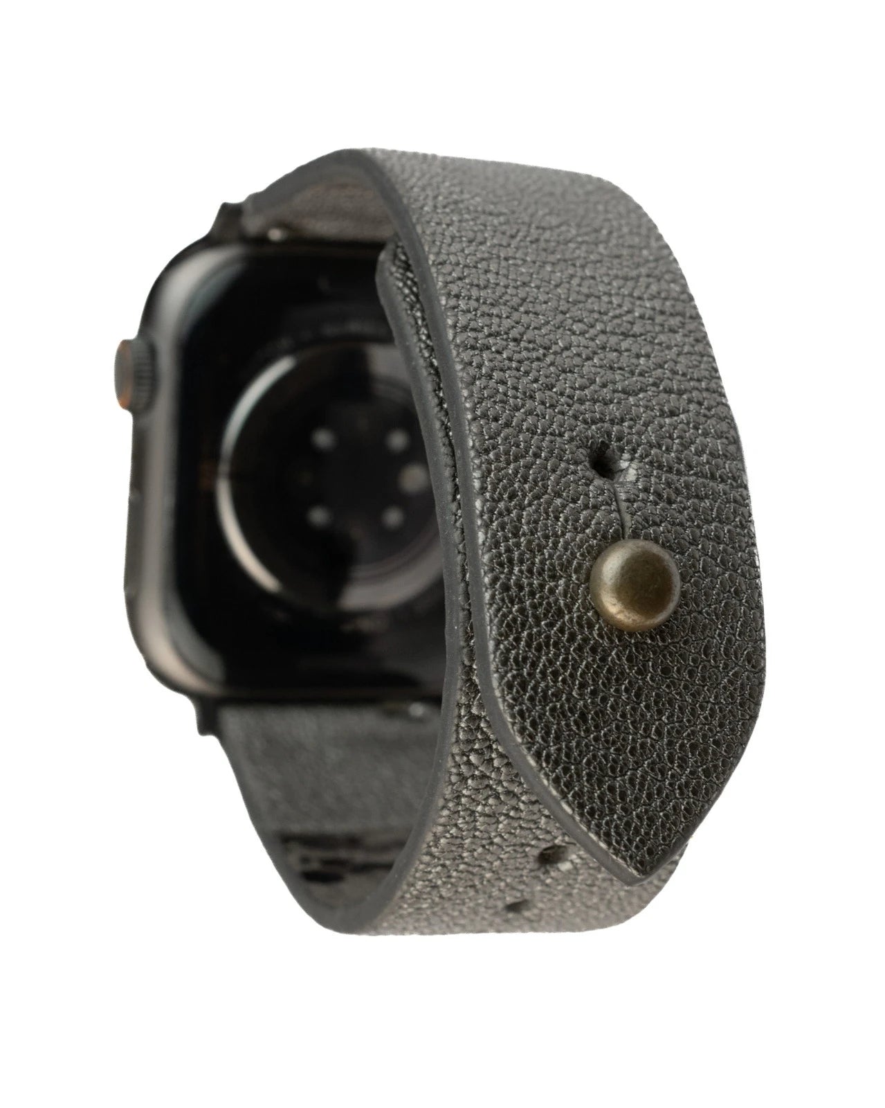 Steel Gray Apple Watch Strap - Pure Leather Strap