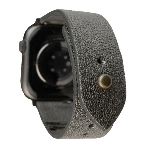 Steel Gray Apple Watch Strap - Pure Leather Strap