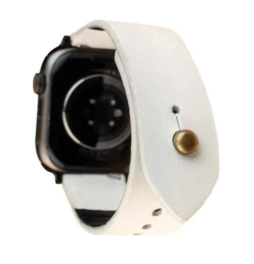 White Apple Watch Strap - Pure Leather Strap