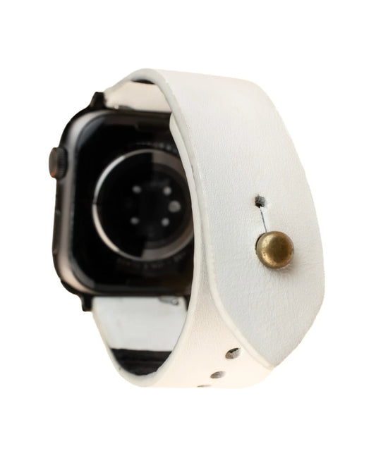 White Apple Watch Strap - Pure Leather Strap