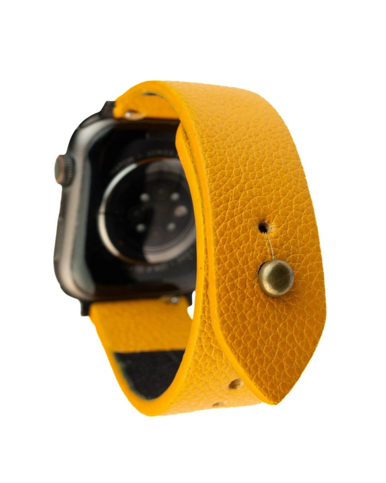 Mid Yellow Apple Watch Strap - Pure Leather Strap